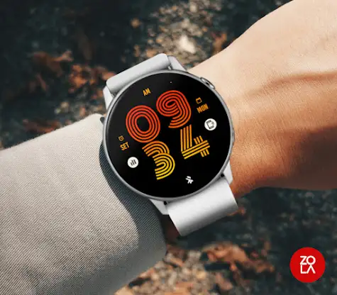 Beauty Orange Fire Watch Face screenshot 3