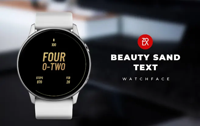 Beauty Sand Text Watch Face screenshot 1