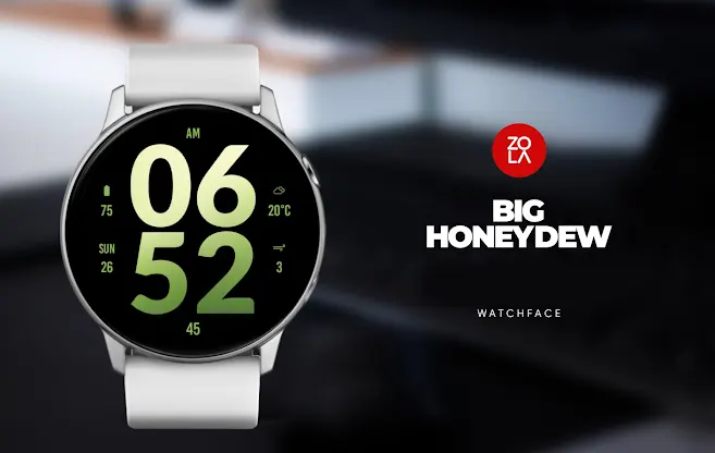 Big Honeydew Watch Face screenshot 1