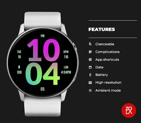 Big Neon Aura Watch Face screenshot 2