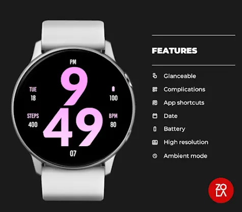 Big Pink Light Watch Face screenshot 2