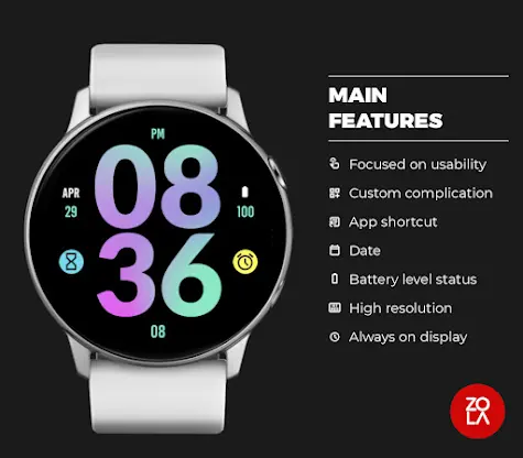 Big Tosca Purple Watch Face screenshot 2