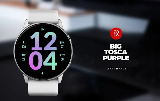 Big Tosca Purple Watch Face screenshot 1