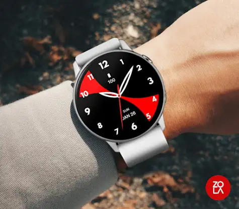 Black Red Deluxe Watch Face screenshot 3