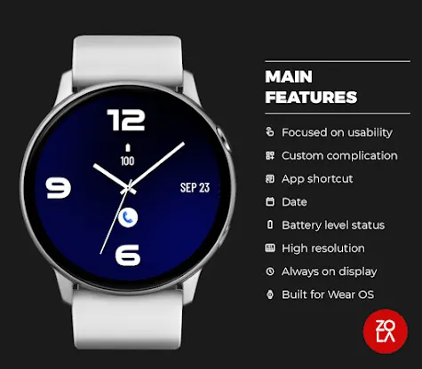 Blue Black MX Watch Face screenshot 2