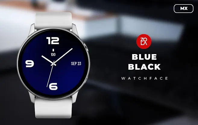 Blue Black MX Watch Face screenshot 1