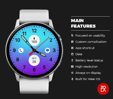 Blue Purple Elegant Watch Face screenshot 2