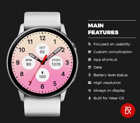 Blush Pink Elegant Watch Face screenshot 2