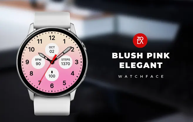 Blush Pink Elegant Watch Face screenshot 1