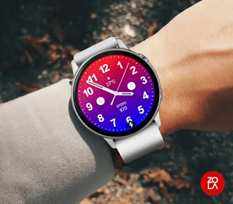 Casual Blue Red Watch Face screenshot 3