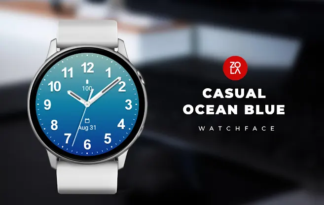 Casual Ocean Blue Watch Face screenshot 1