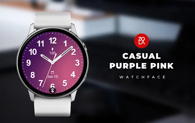 Casual Purple Pink Watch Face screenshot 1