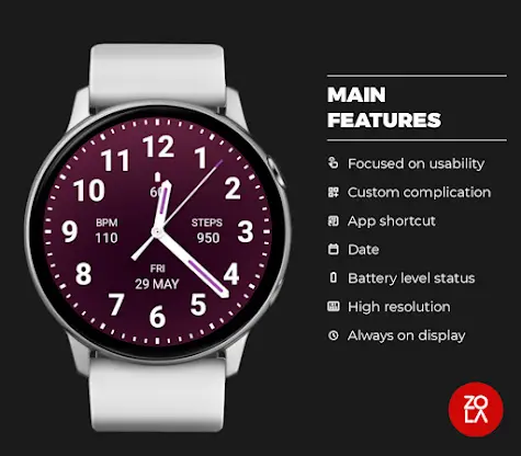 Casual Purple Watch Face screenshot 2