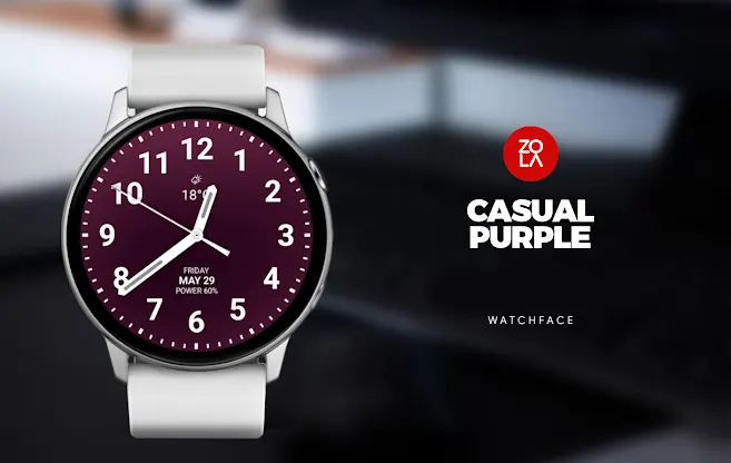 Casual Purple Watch Face screenshot 1