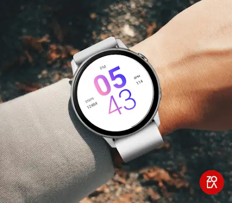 Clean Pink Blue Watch Face screenshot 3
