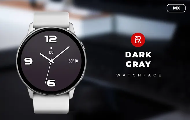 Dark Gray MX Watch Face screenshot 1