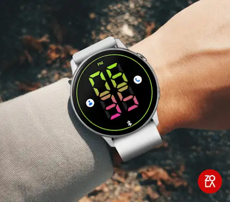 Digital Green Pink Watch Face screenshot 3