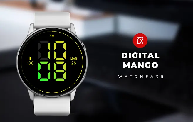 Digital Mango Watch Face screenshot 1