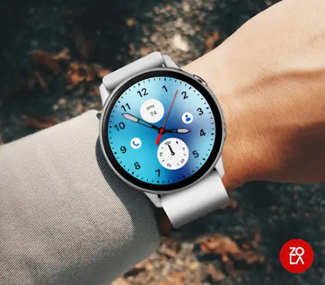 Elegant Ice Blue Watch Face screenshot 3