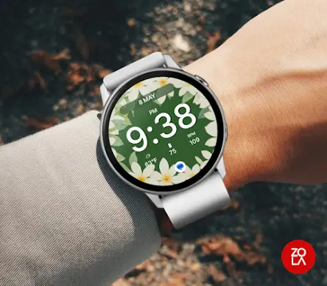 Flower Green Spring Watch Face screenshot 3