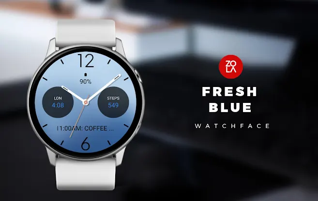 Fresh Blue Watch Face screenshot 1