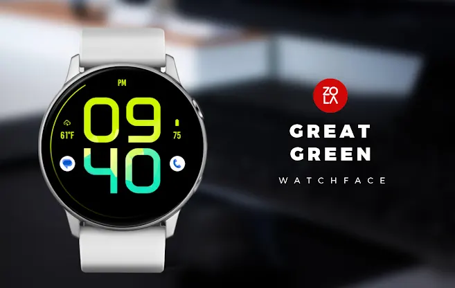 Great Green Watch Face screenshot 1