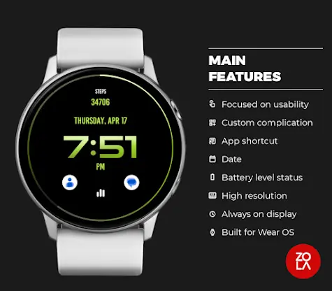 Green Gradient Watch Face screenshot 2
