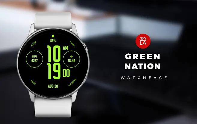 Green Nation Watch Face screenshot 1