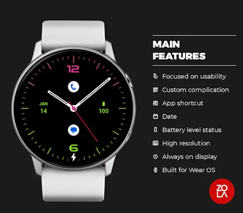 Green Pink Style Watch Face screenshot 2