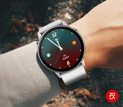 Green Red Analogue Watch Face screenshot 3