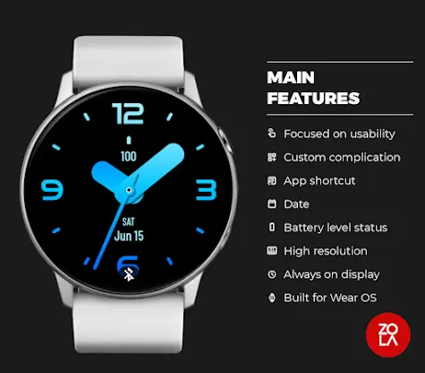 Huge Ocean Blue Watch Face screenshot 2