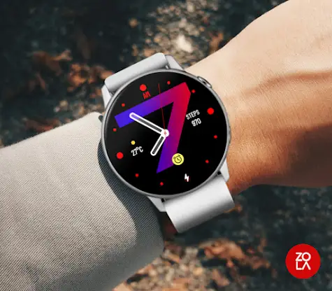 Hybrid Blue Red Watch Face screenshot 3