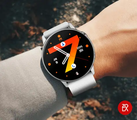 Hybrid Orange Fire Watch Face screenshot 3