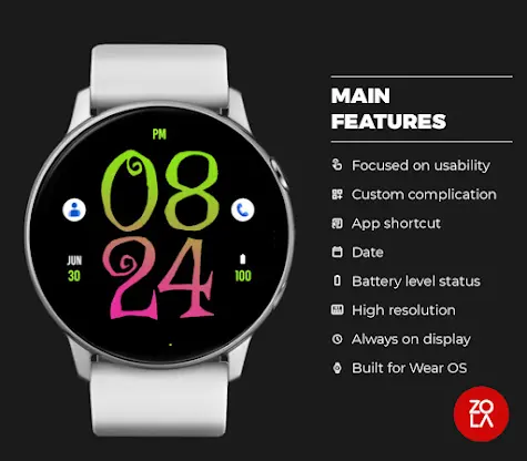 Magic Green Pink Watch Face screenshot 2