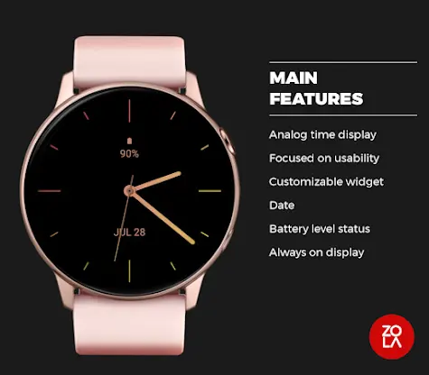 Minimal Rose Gold Watch Face screenshot 2