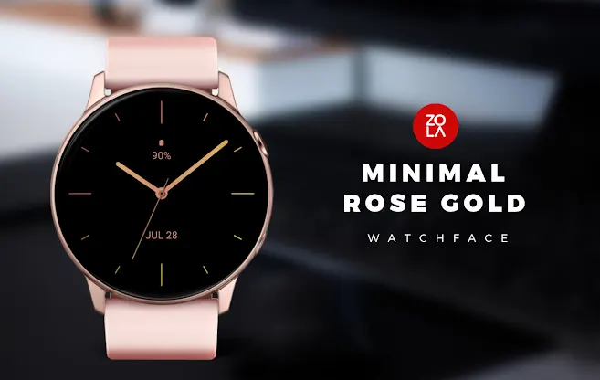 Minimal Rose Gold Watch Face screenshot 1