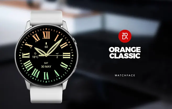 Orange Classic Watch Face screenshot 1