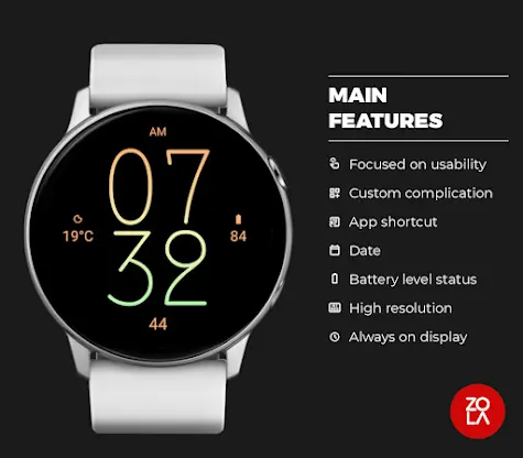 Orange Green Air Watch Face screenshot 2