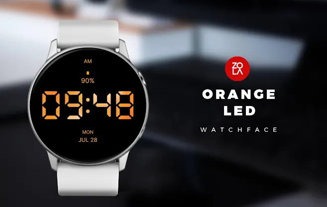 Orange LED Watch Face screenshot 1
