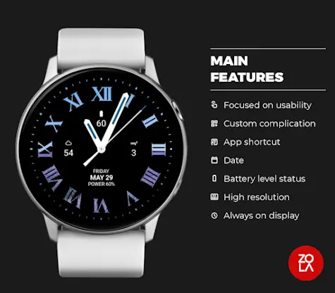 Orange Tosca Analog Watch Face screenshot 2