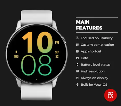 Orange Tosca Large Watch Face screenshot 2