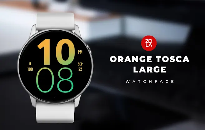 Orange Tosca Large Watch Face screenshot 1