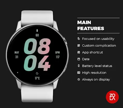 Pastel Bold Watch Face screenshot 2