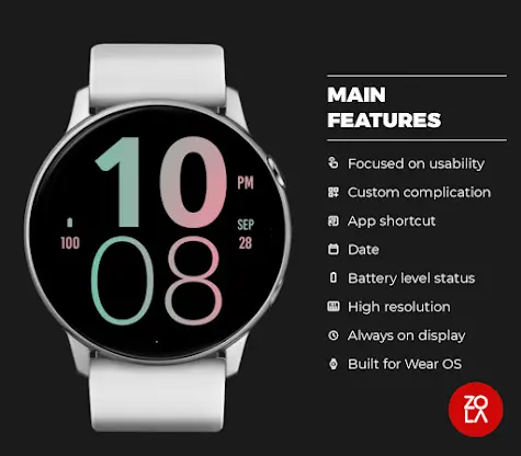 Pastel Large Watch Face screenshot 2