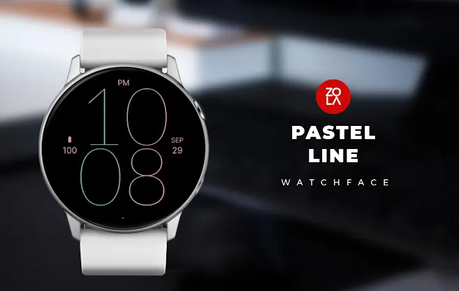 Pastel Line Watch Face screenshot 1