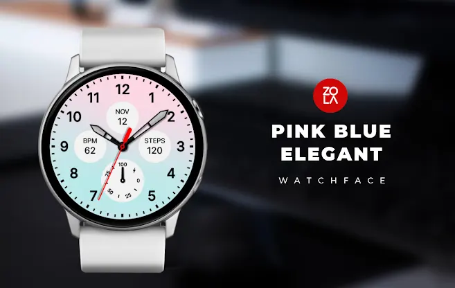 Pink Blue Elegant Watch Face screenshot 1