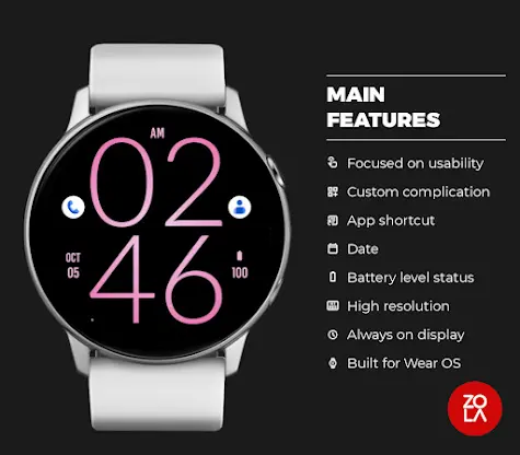 Pink Rose Light Watch Face screenshot 2