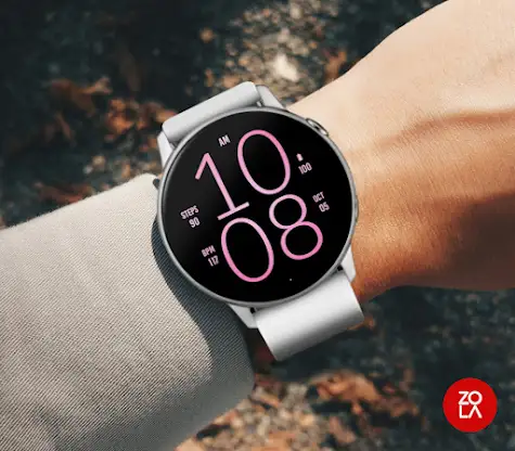Pink Rose Light Watch Face screenshot 3