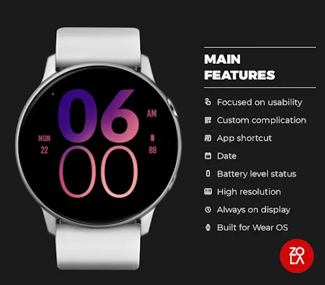 Plum Large Watch Face screenshot 2