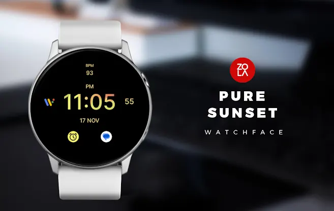 Pure Sunset Watch Face screenshot 1
